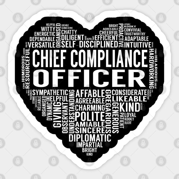 Chief Compliance Officer Heart Sticker by LotusTee